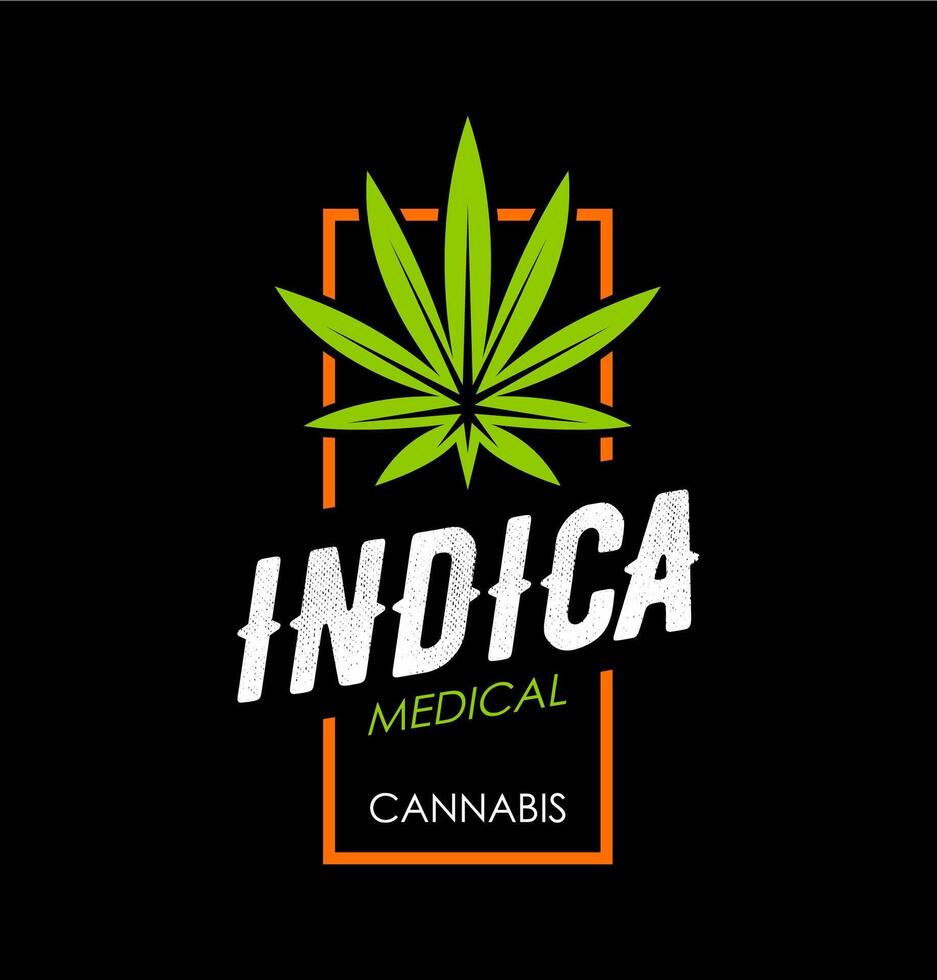 medizinisch Cannabis Symbol, CBD, Marihuana Blatt Symbol vektor