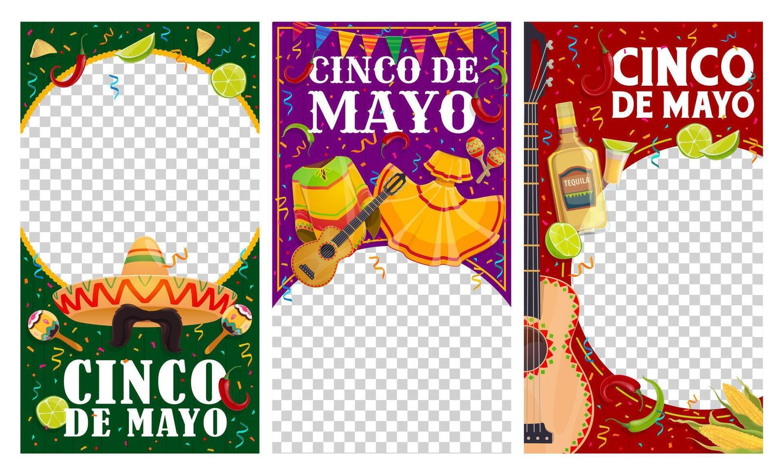 cinco de mayo mexikansk Semester för social media vektor