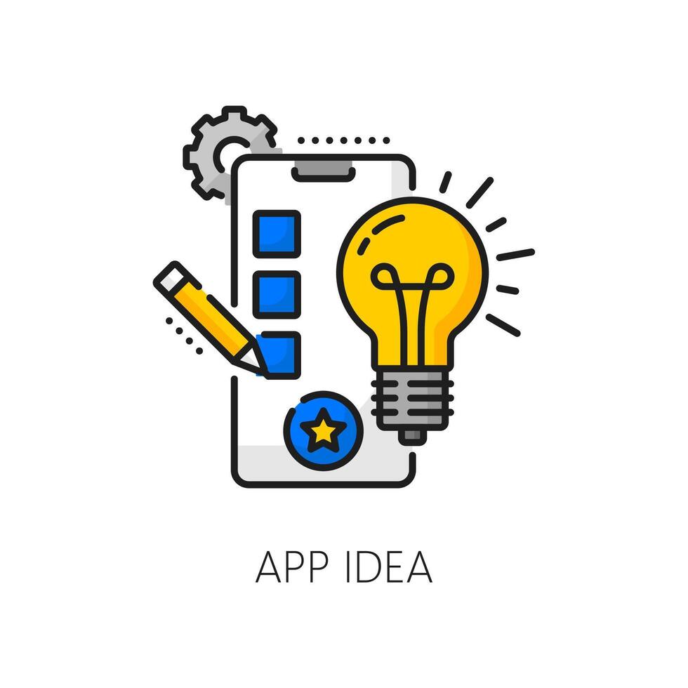 App Idee zum Netz Anwendung Software Entwicklung vektor