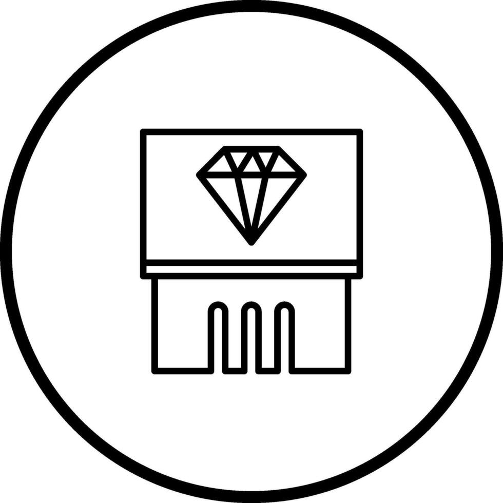 diamant utställning vektor ikon