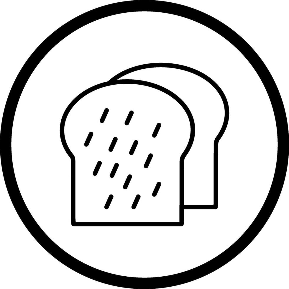 rostat bröd vektor ikon