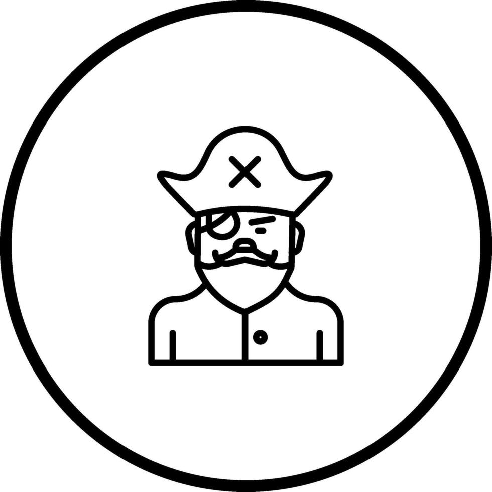 Vektorsymbol für männliche Piraten vektor