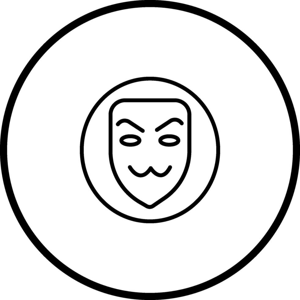 Hacker-Maskenvektor-Symbol vektor