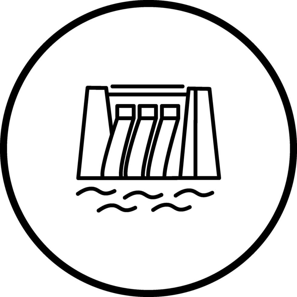 Wasserdamm-Vektorsymbol vektor