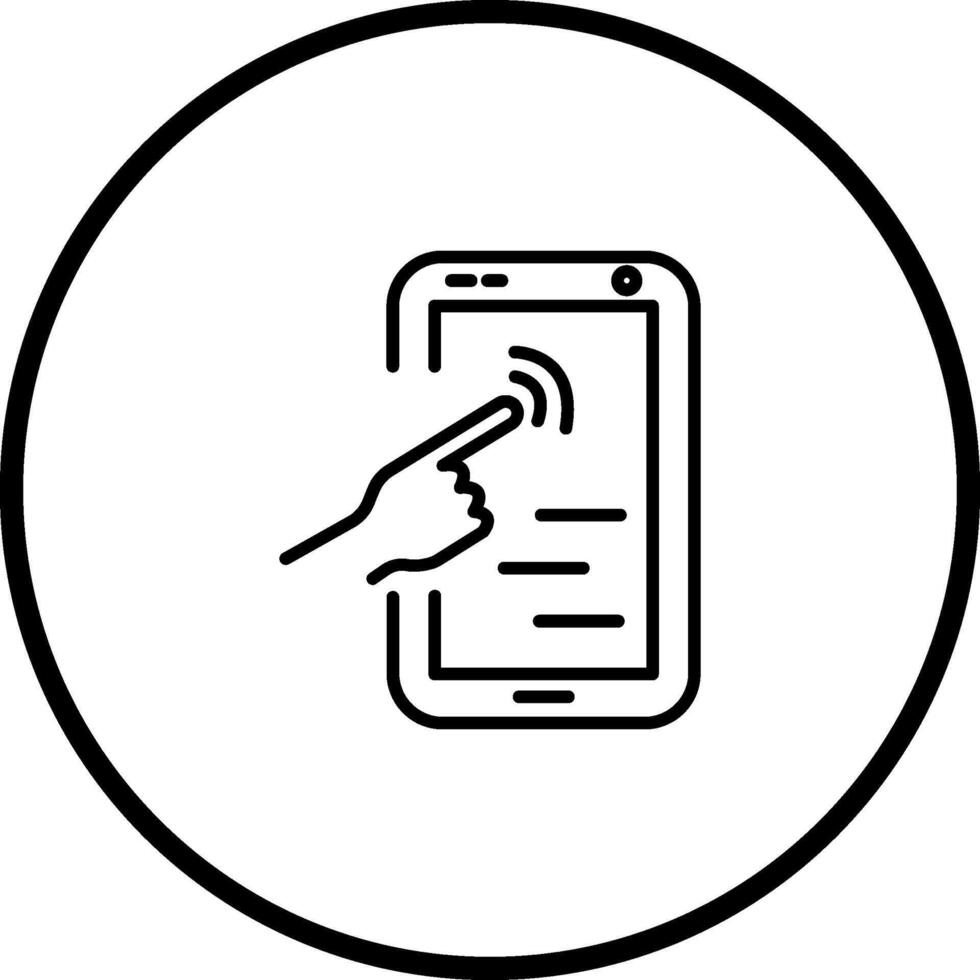 Touchscreen-Vektorsymbol vektor