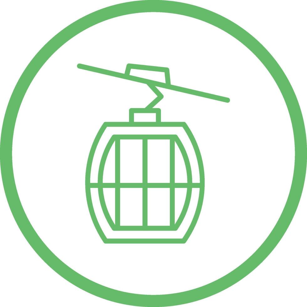 Seilbahn-Vektor-Symbol vektor