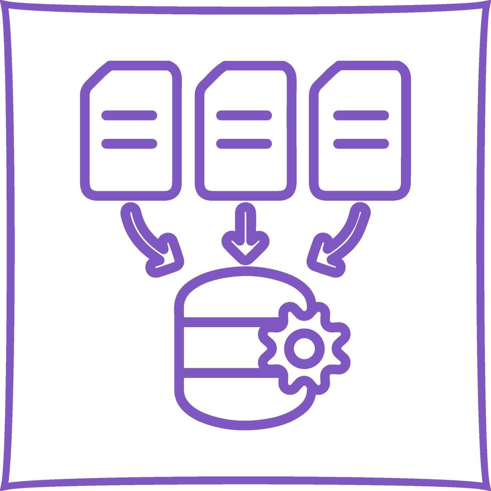 Vektorsymbol für die Datenverarbeitung vektor