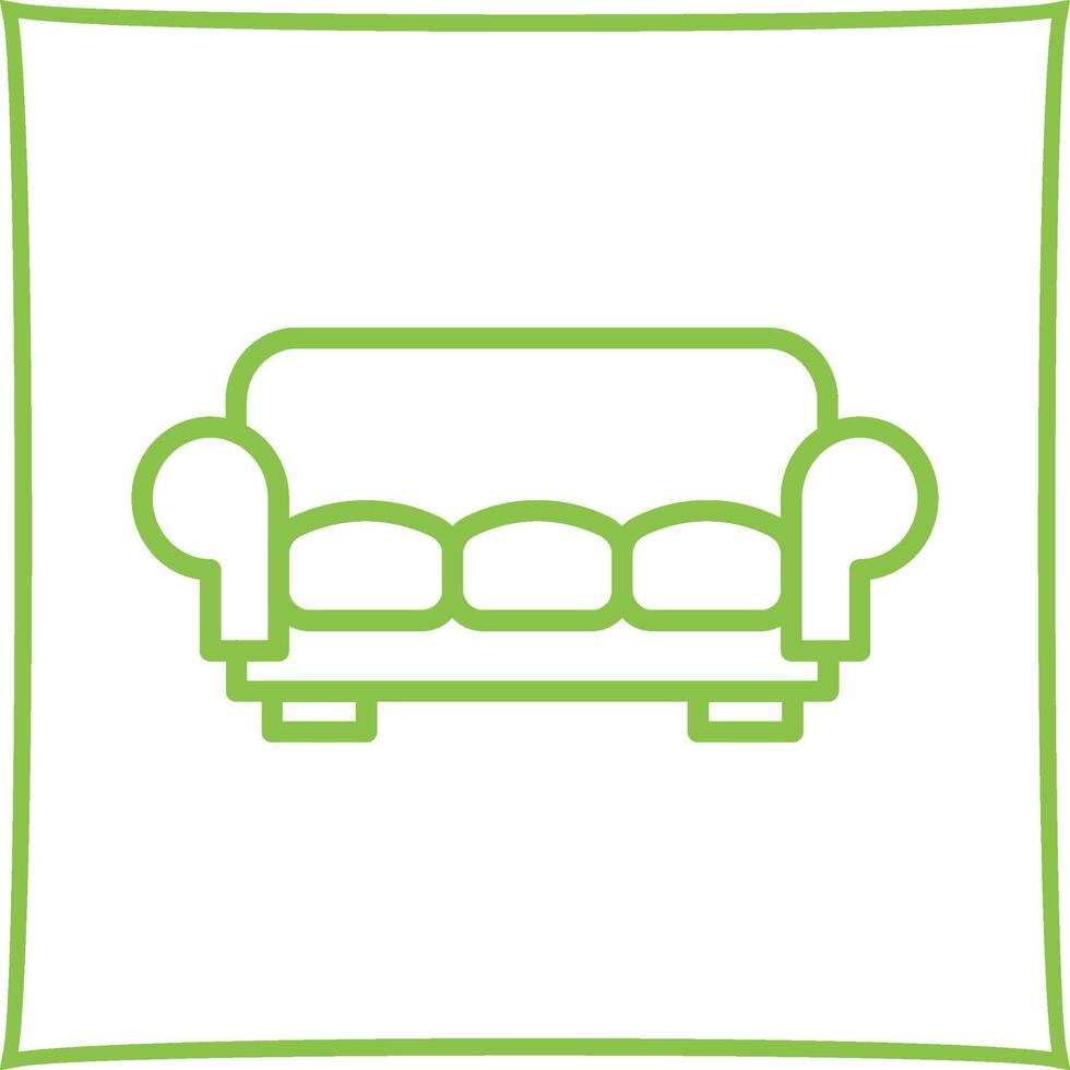 großes Sofa-Vektorsymbol vektor