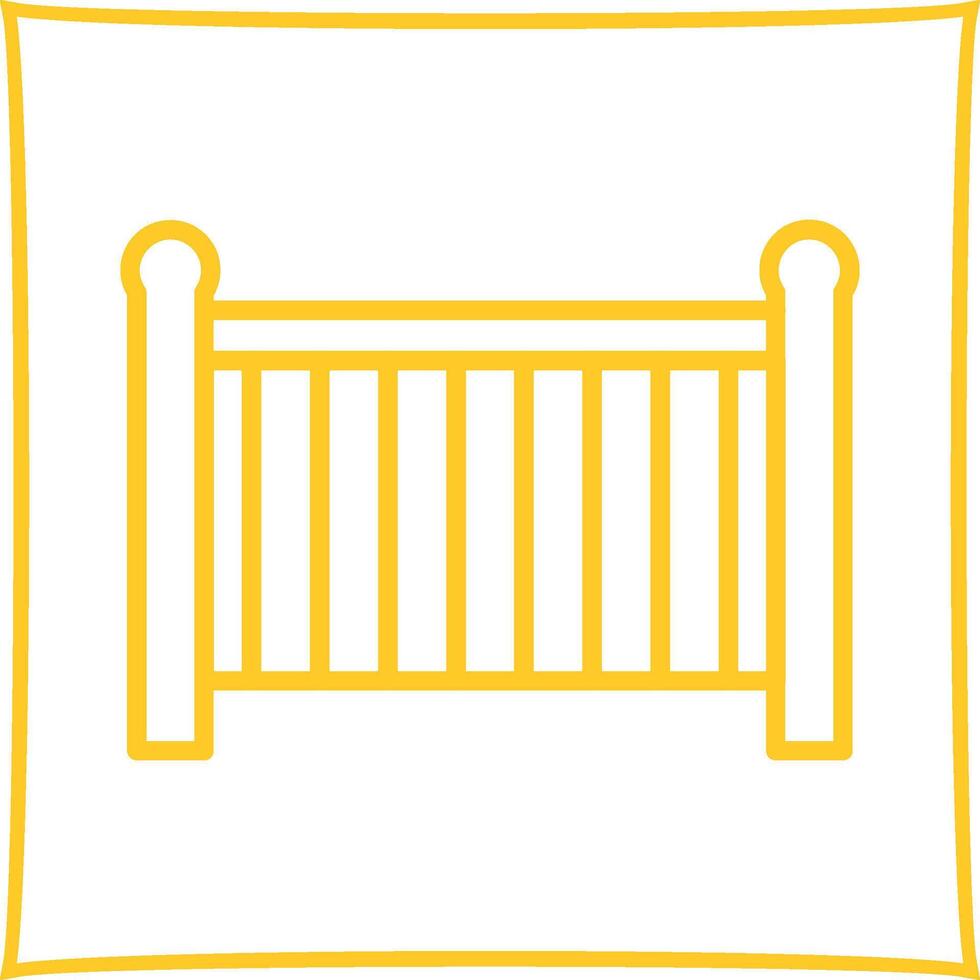 Babybett-Vektor-Symbol vektor