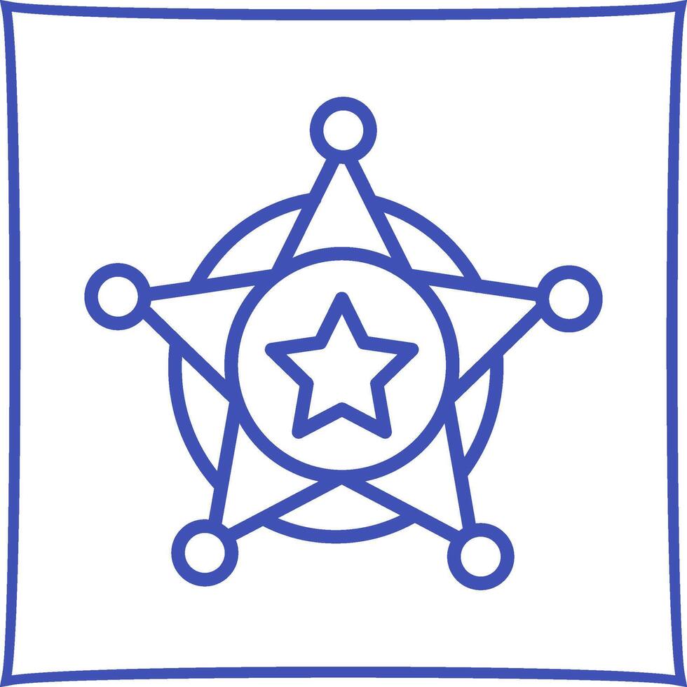 Sheriff-Abzeichen-Vektorsymbol vektor