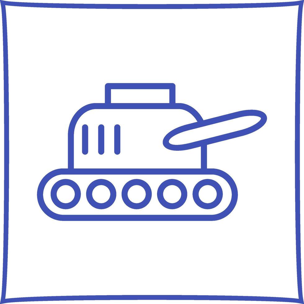 Tank-Ausstellungsvektor-Symbol vektor