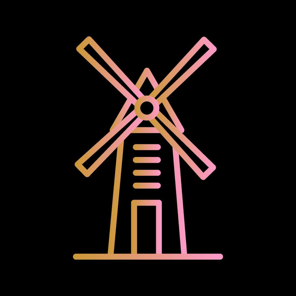 Symbol für Windmühlenvektor vektor