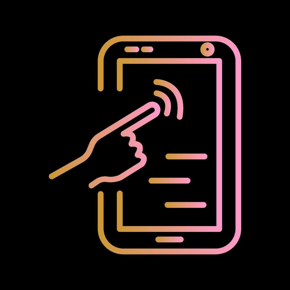 Touchscreen-Vektorsymbol vektor