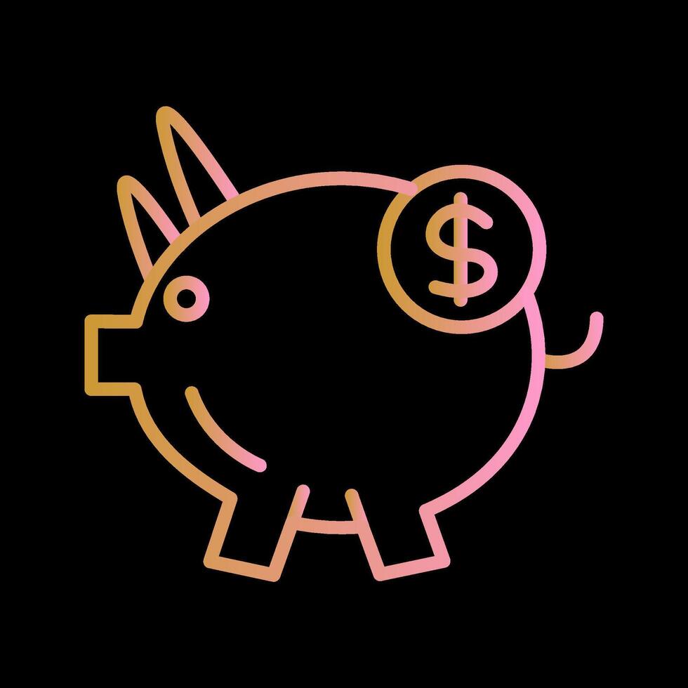 Piggy Sparvektorsymbol vektor