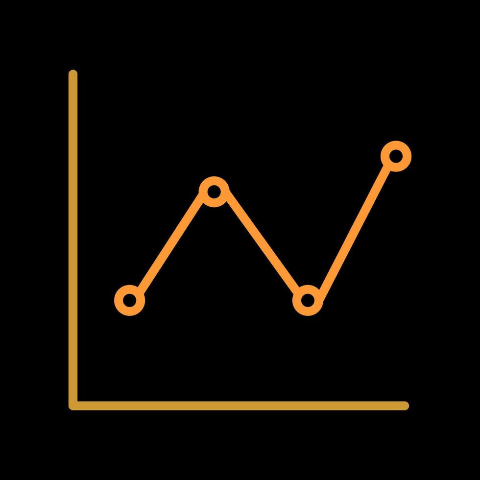 Liniendiagramm-Vektorsymbol vektor