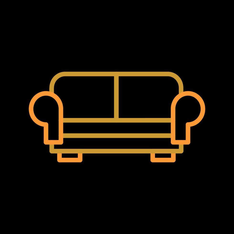 Sofa-Vektor-Symbol vektor