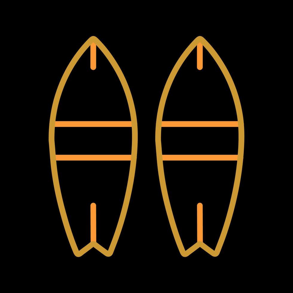 Surfbrett-Vektor-Symbol vektor