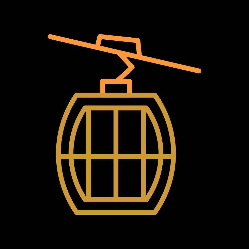 Seilbahn-Vektor-Symbol vektor