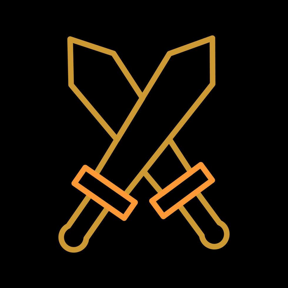 två svärd vektor ikon