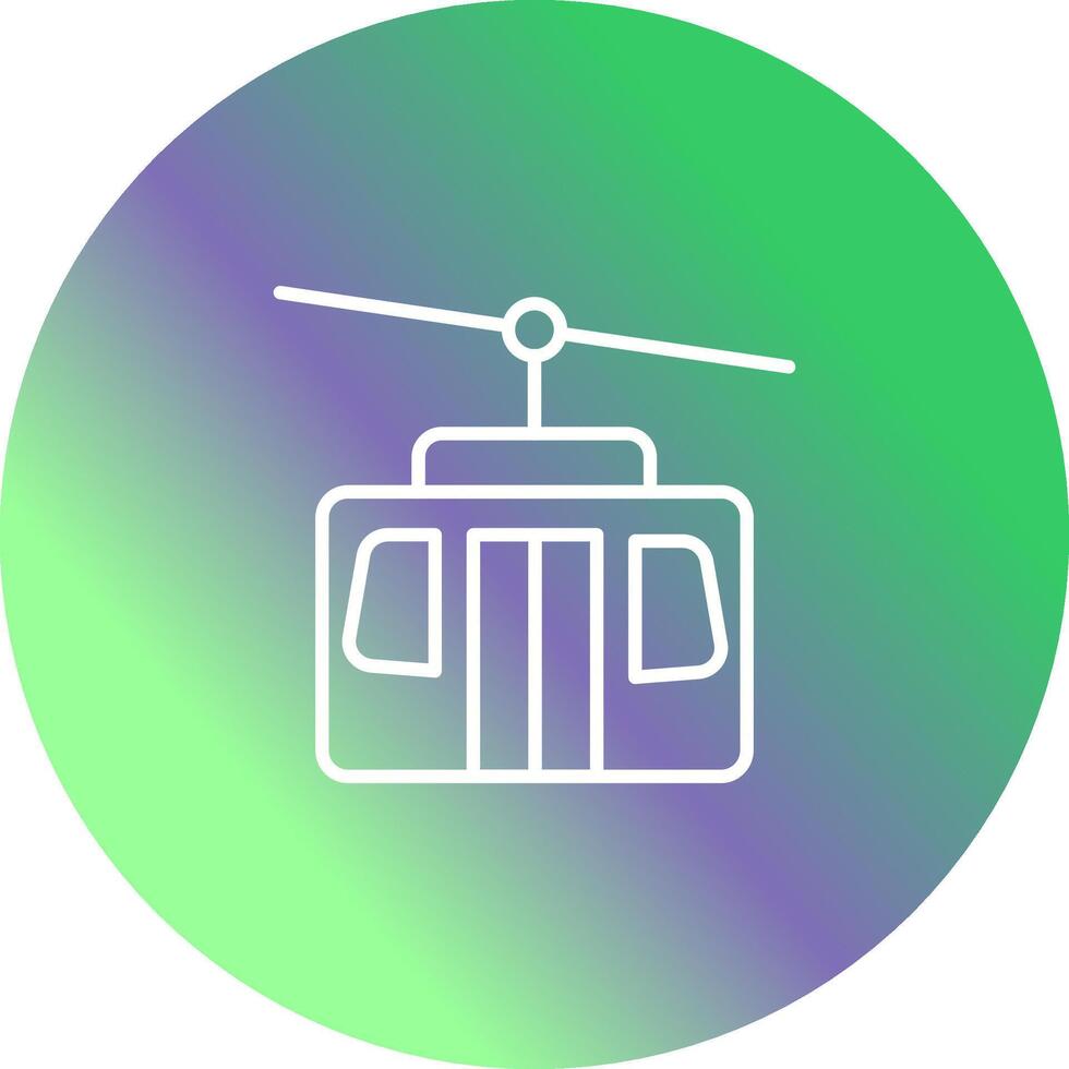 Seilbahn-Vektor-Symbol vektor