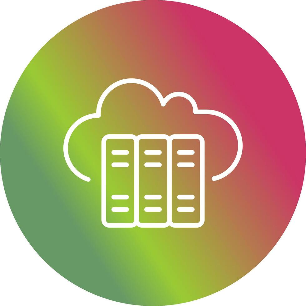 Cloud-Bibliotheksvektorsymbol vektor