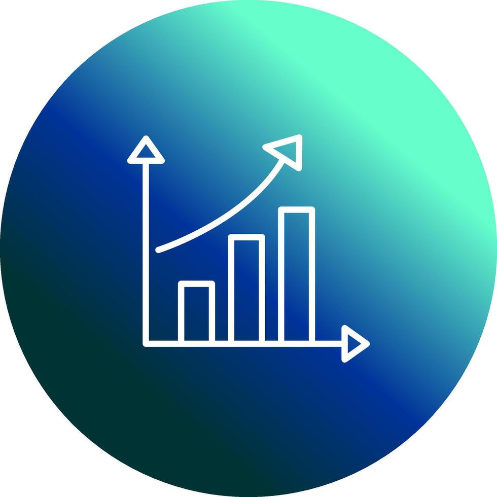 stigande statistik vektor ikon