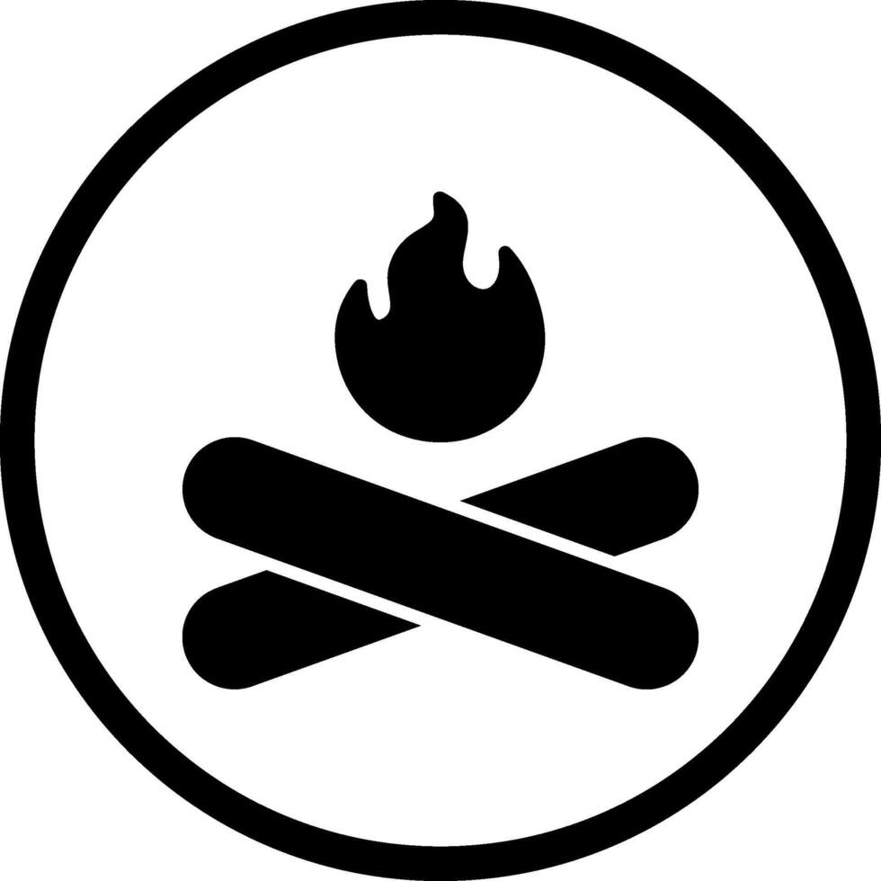 Lagerfeuer-Vektor-Symbol vektor