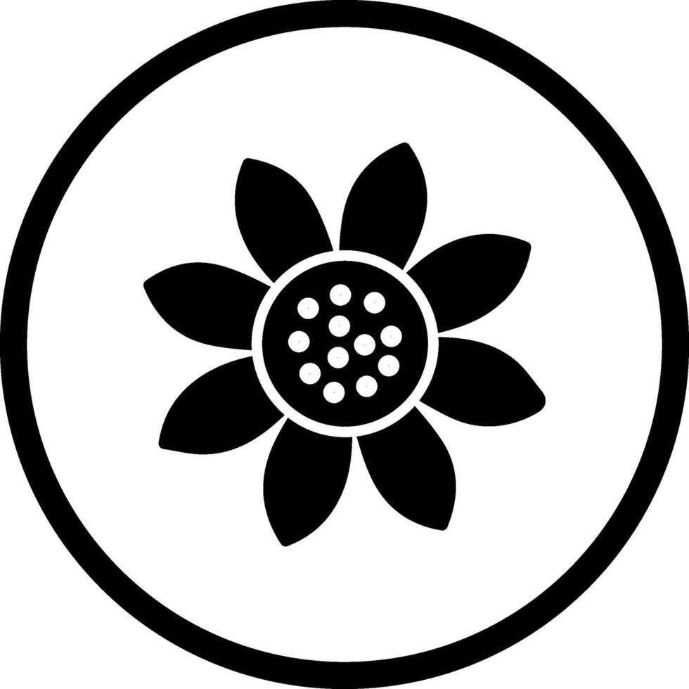 Symbol für Sonnenblumenvektor vektor