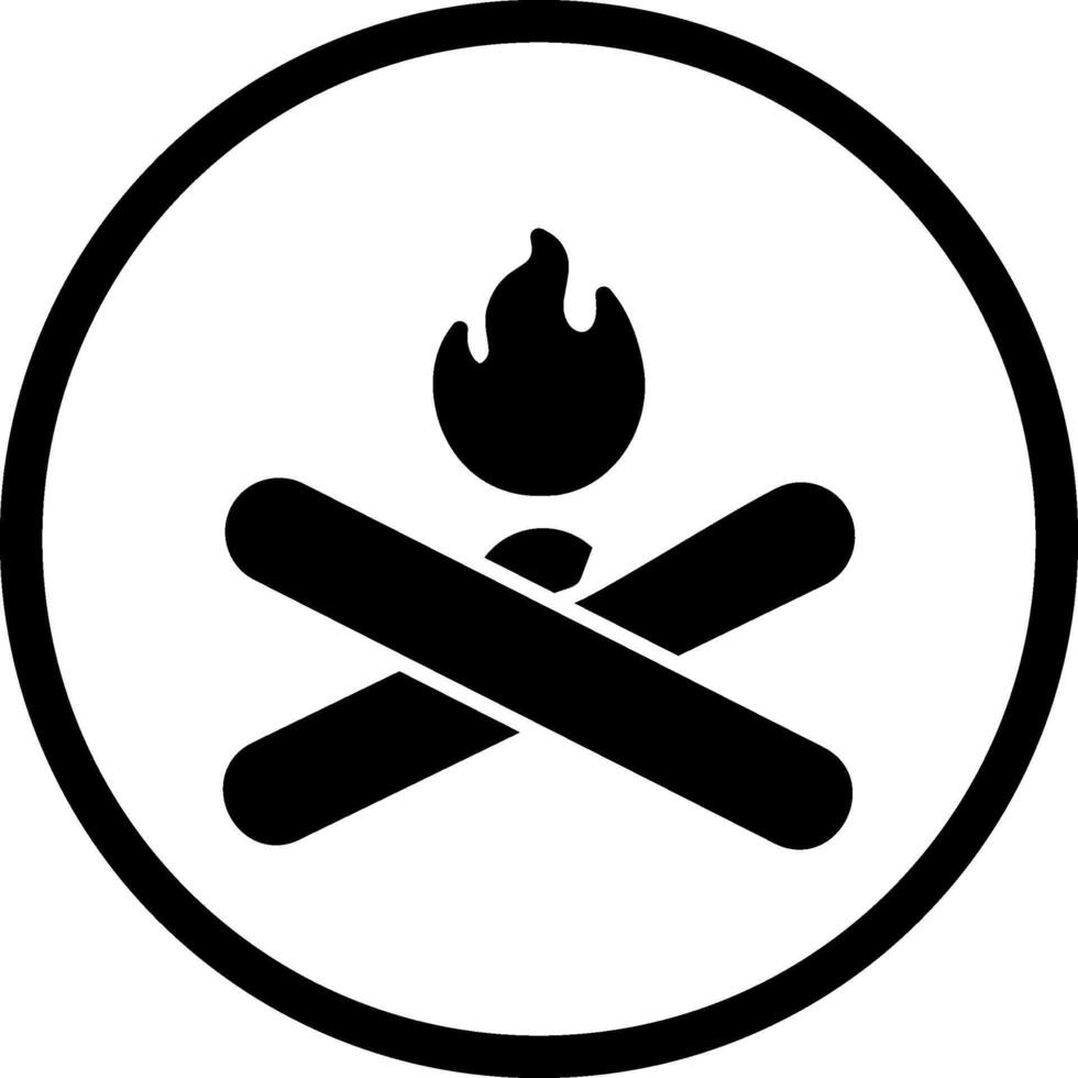 Lagerfeuer-Vektor-Symbol vektor