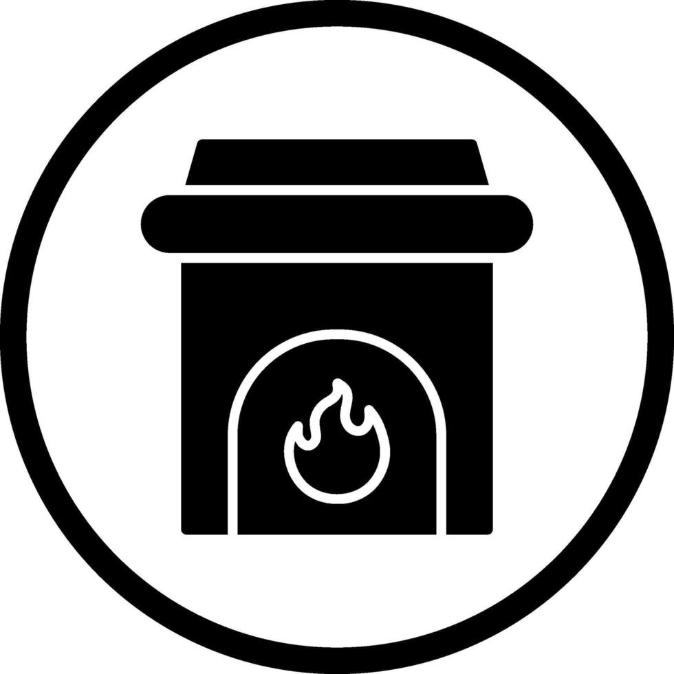 Kamin-Vektor-Symbol vektor