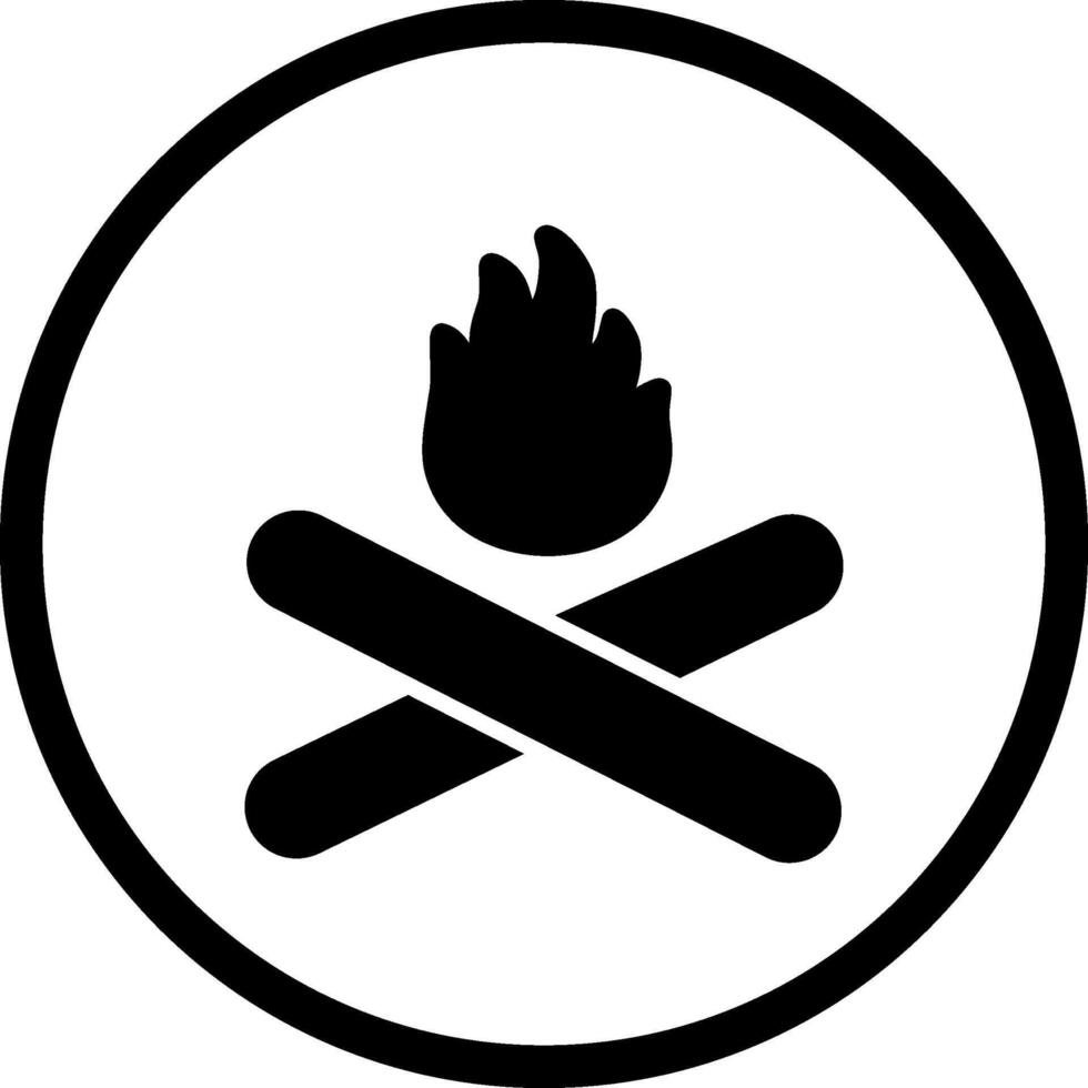 Lagerfeuer-Vektor-Symbol vektor