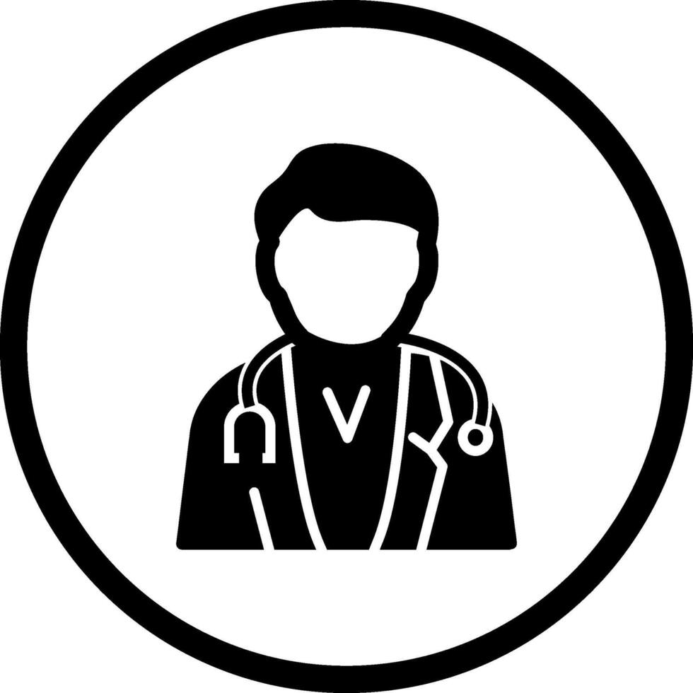 männlich Arzt Vektor Symbol