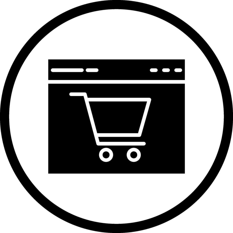 E-Commerce-Website-Vektorsymbol vektor