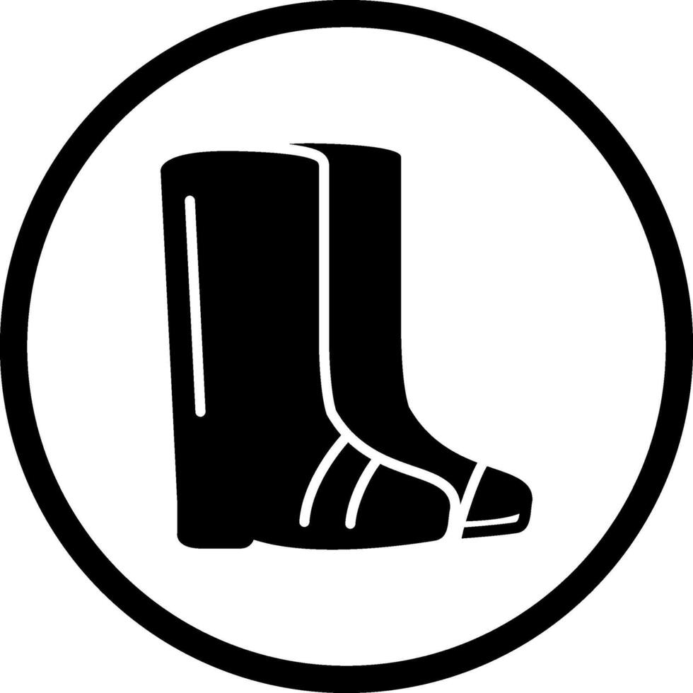 Vektorsymbol für Gartenstiefel vektor