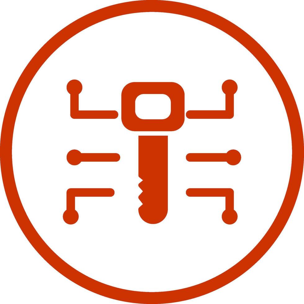 Vektorsymbol für elektronischen Schlüssel vektor