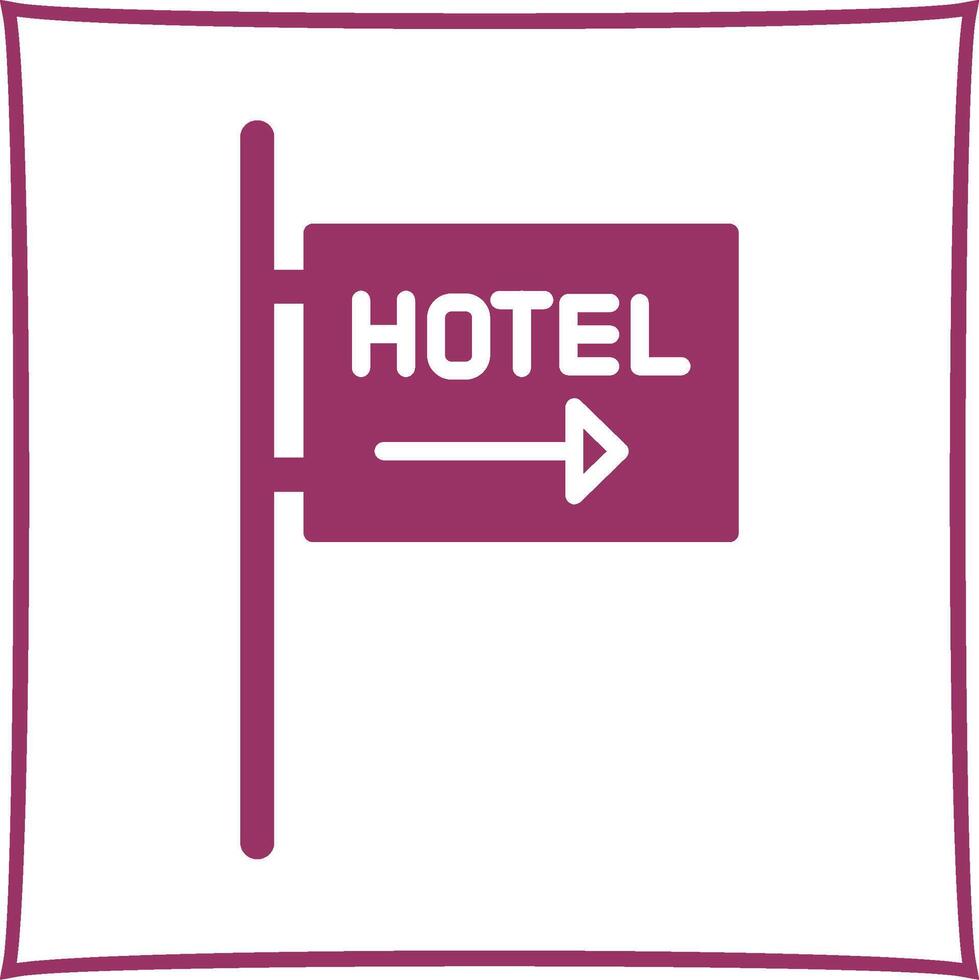 Vektorsymbol für Hotelzeichen vektor