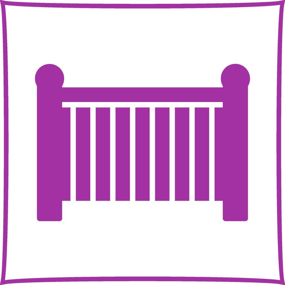 Babybett-Vektor-Symbol vektor