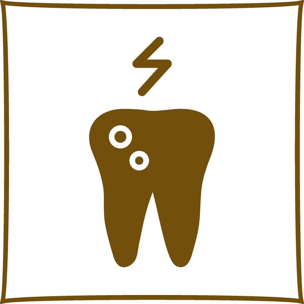 tandvärk och plack vektor ikon