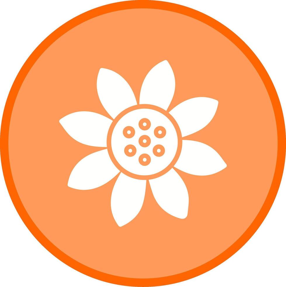 Symbol für Sonnenblumenvektor vektor