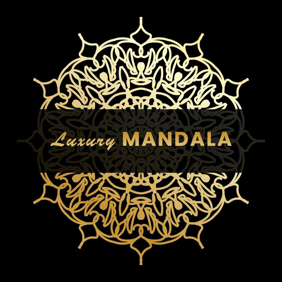 luxuriöser dekorativer bunter islamischer Batik-Mandala-Grußkartenhintergrund mit abstraktem einzigartigem Musterdesign im Oststil. vektor