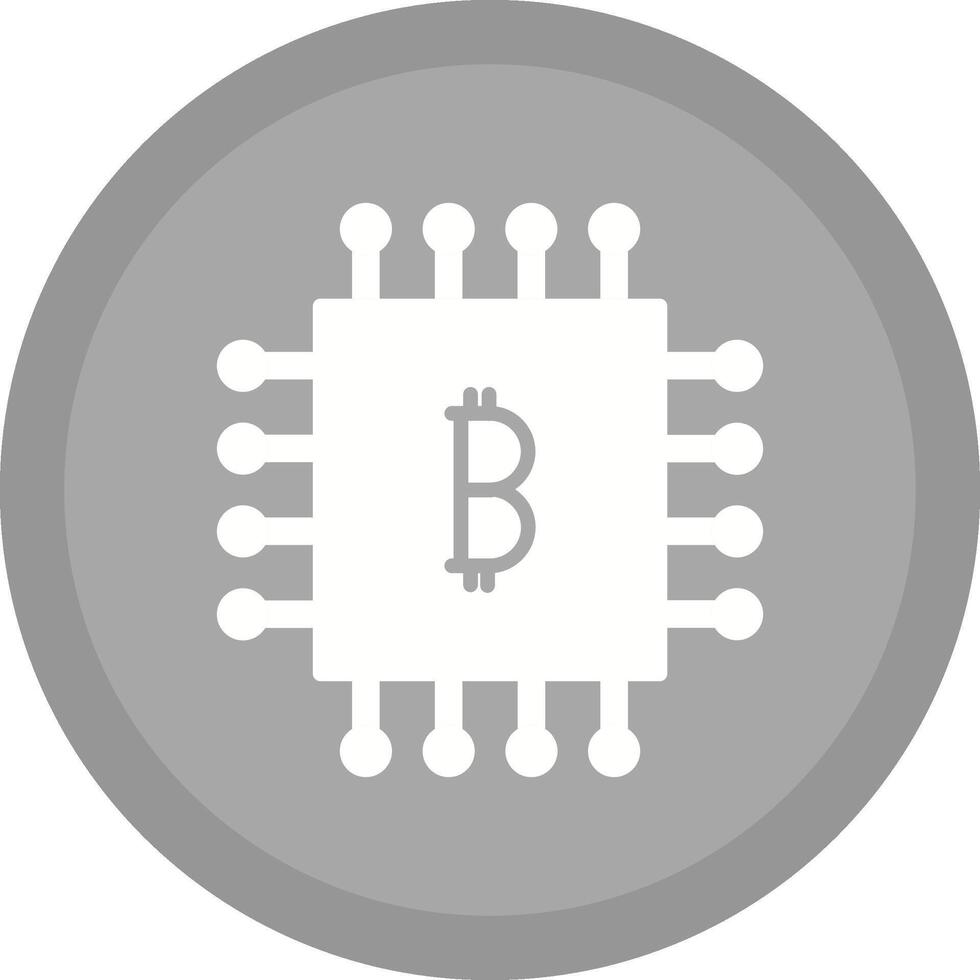 Bitcoin-Chip-Vektorsymbol vektor