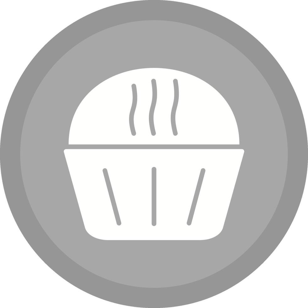 Creme-Muffin-Vektorsymbol vektor