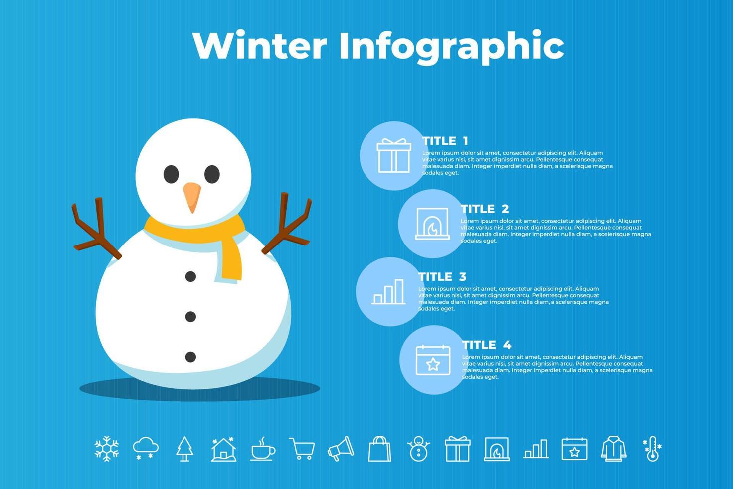 Winter-Infografik-Vorlagendesign vektor