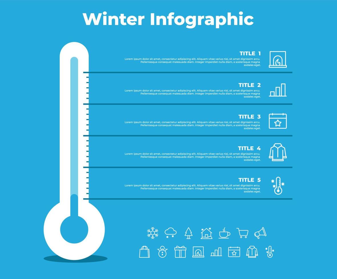 vinter infographic malldesign vektor