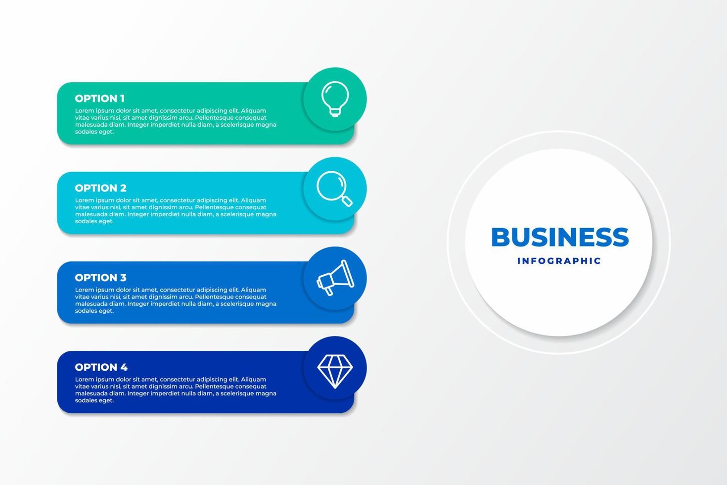 lista och alternativ infographic mall design.business infographic koncept för presentationer, banner, arbetsflöde layout, processdiagram, flödesschema och hur det fungerar vektor