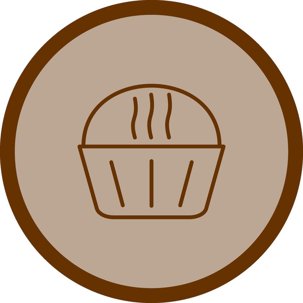 Creme-Muffin-Vektorsymbol vektor