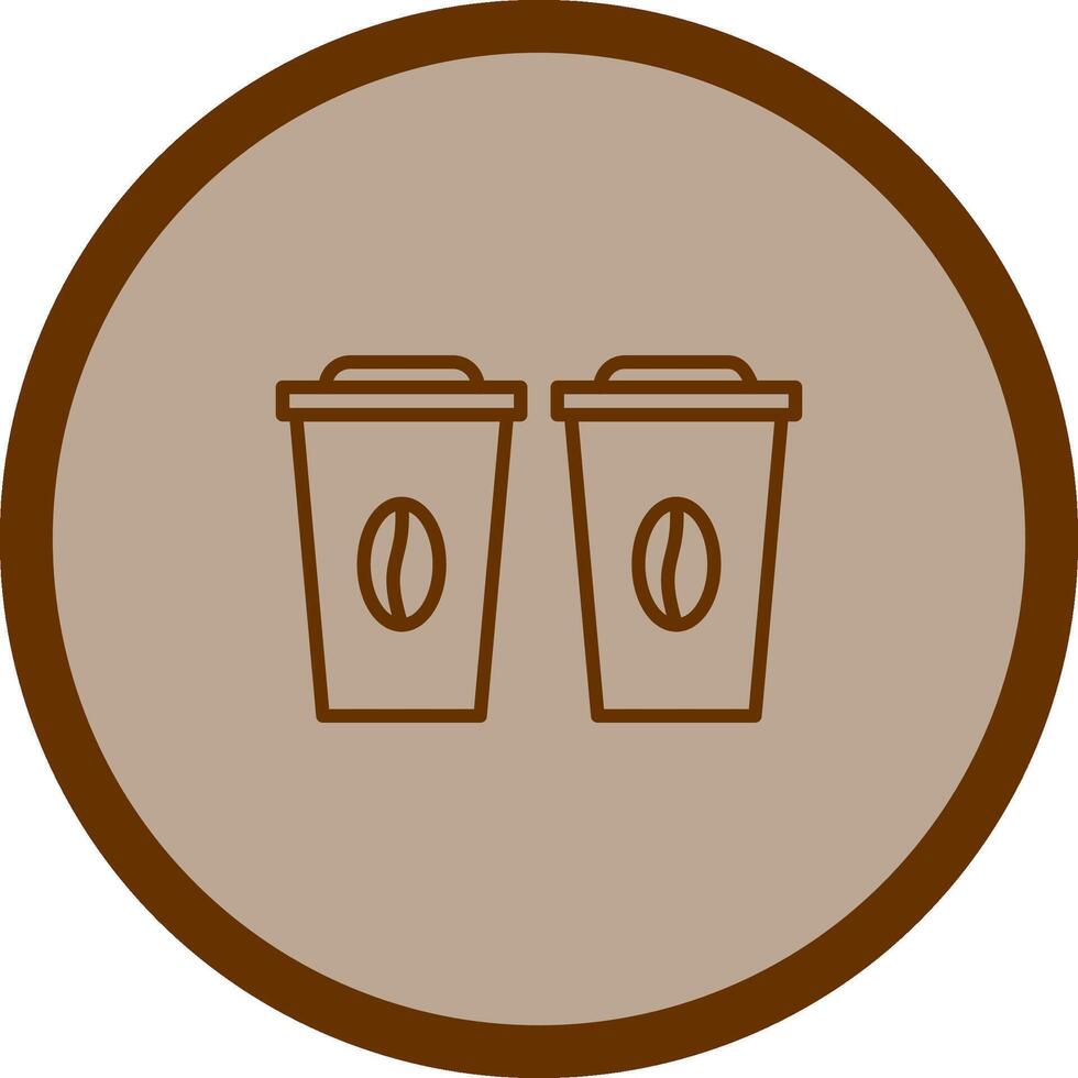 två kaffe vektor ikon