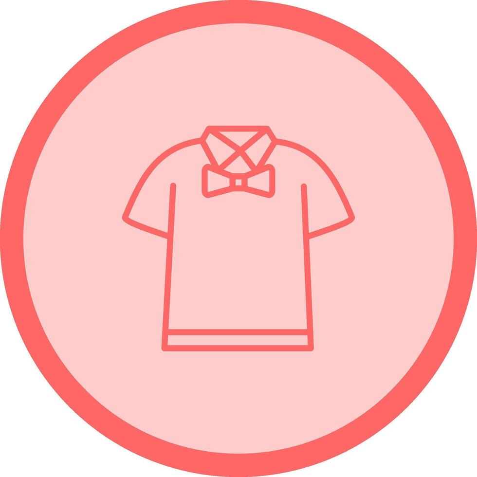 skjorta med rosett vektor ikon