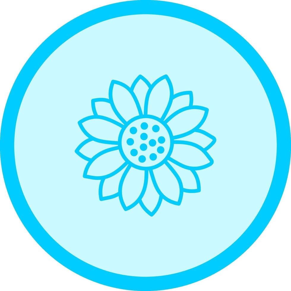 Symbol für Sonnenblumenvektor vektor