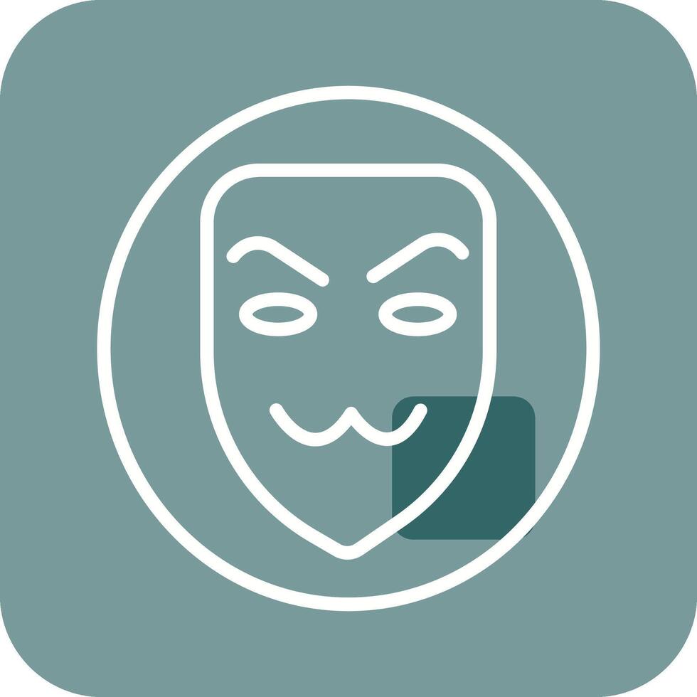 Hacker-Maskenvektor-Symbol vektor